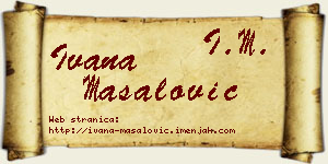 Ivana Masalović vizit kartica
